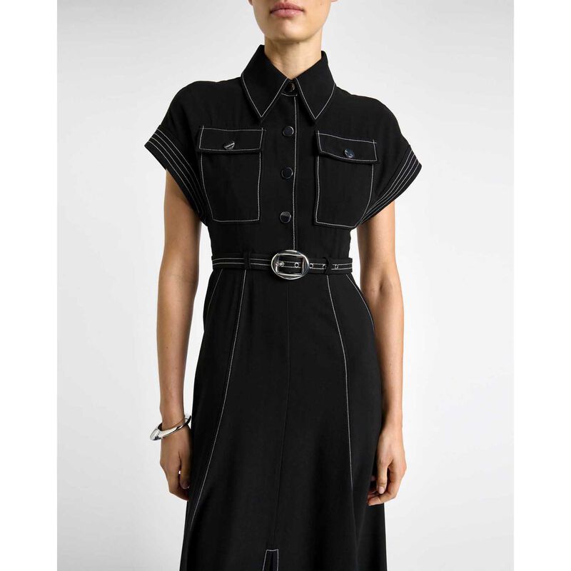 Cue Top Stitched Midi Dress image number 2